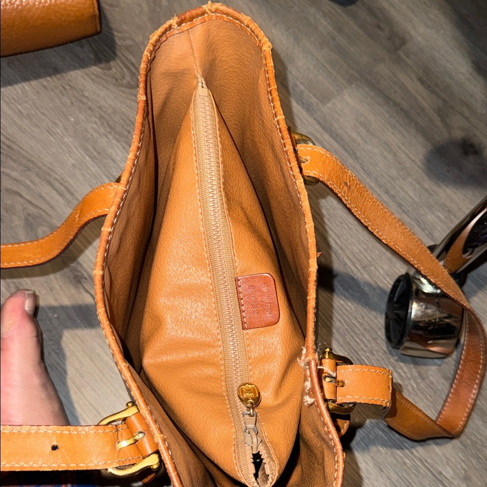 Celine Beige Monogram Canvas & Tan Leather Tote - Picture 6 of 16